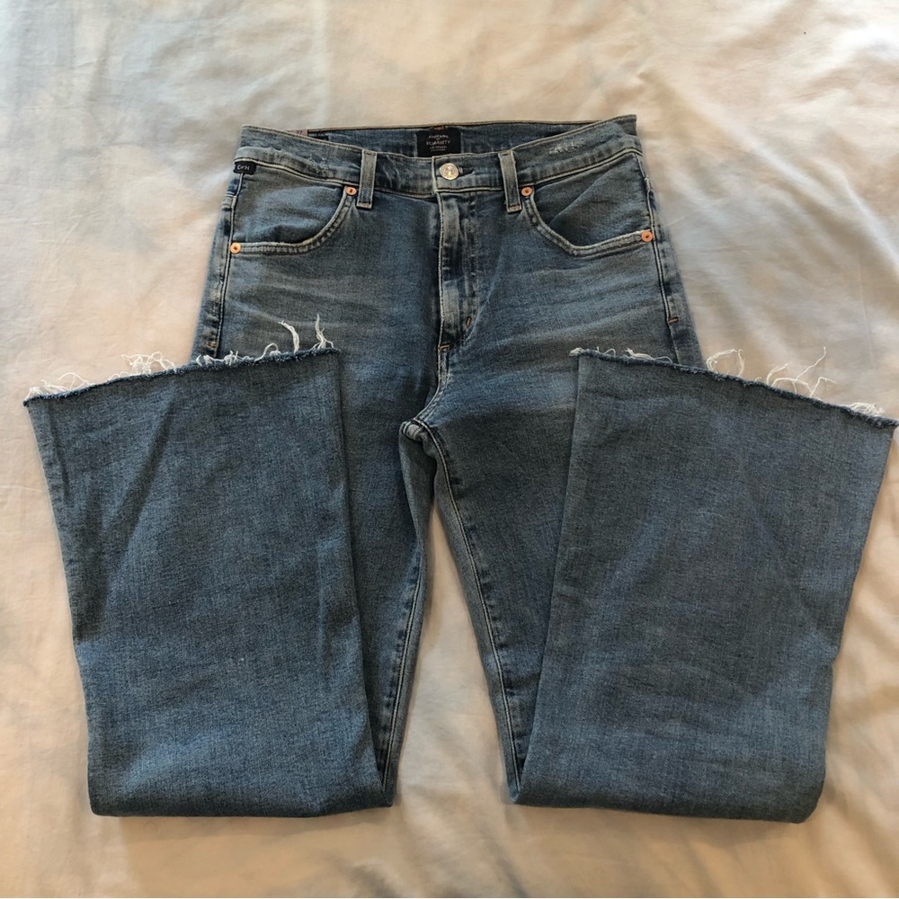 Citizens of Humanity CoH Chloe mid rise super flare cut hem size 27
